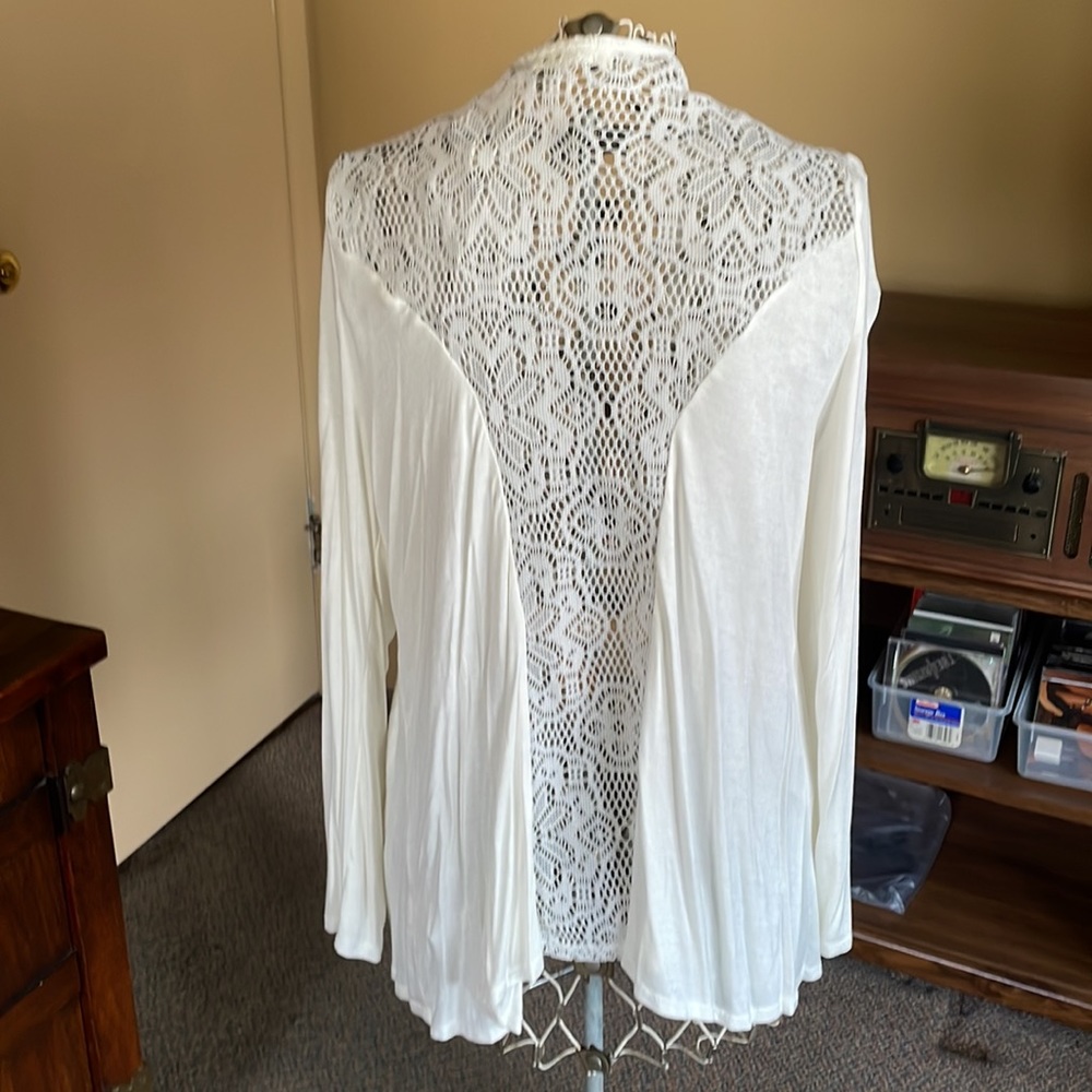 Ginger G Long Sleeve Cardigan  Beach Coverup with Lace